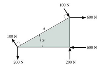 Chapa triangular com binários